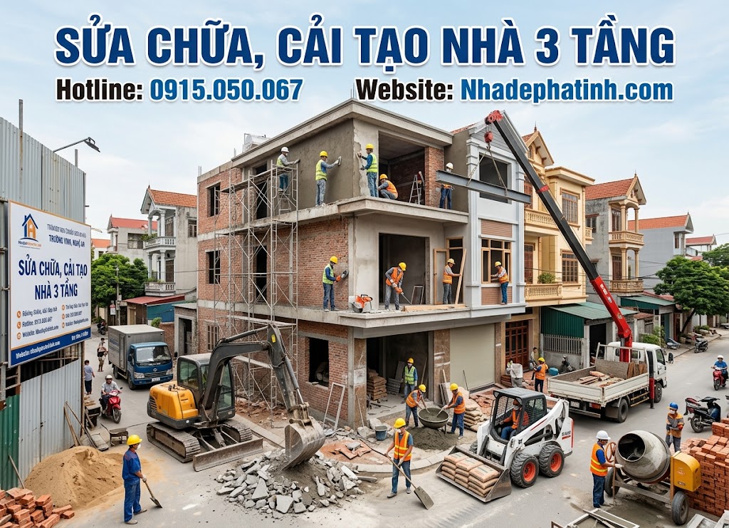 Sửa chữa cải tạo nhà trọn gói tại Hà Tĩnh